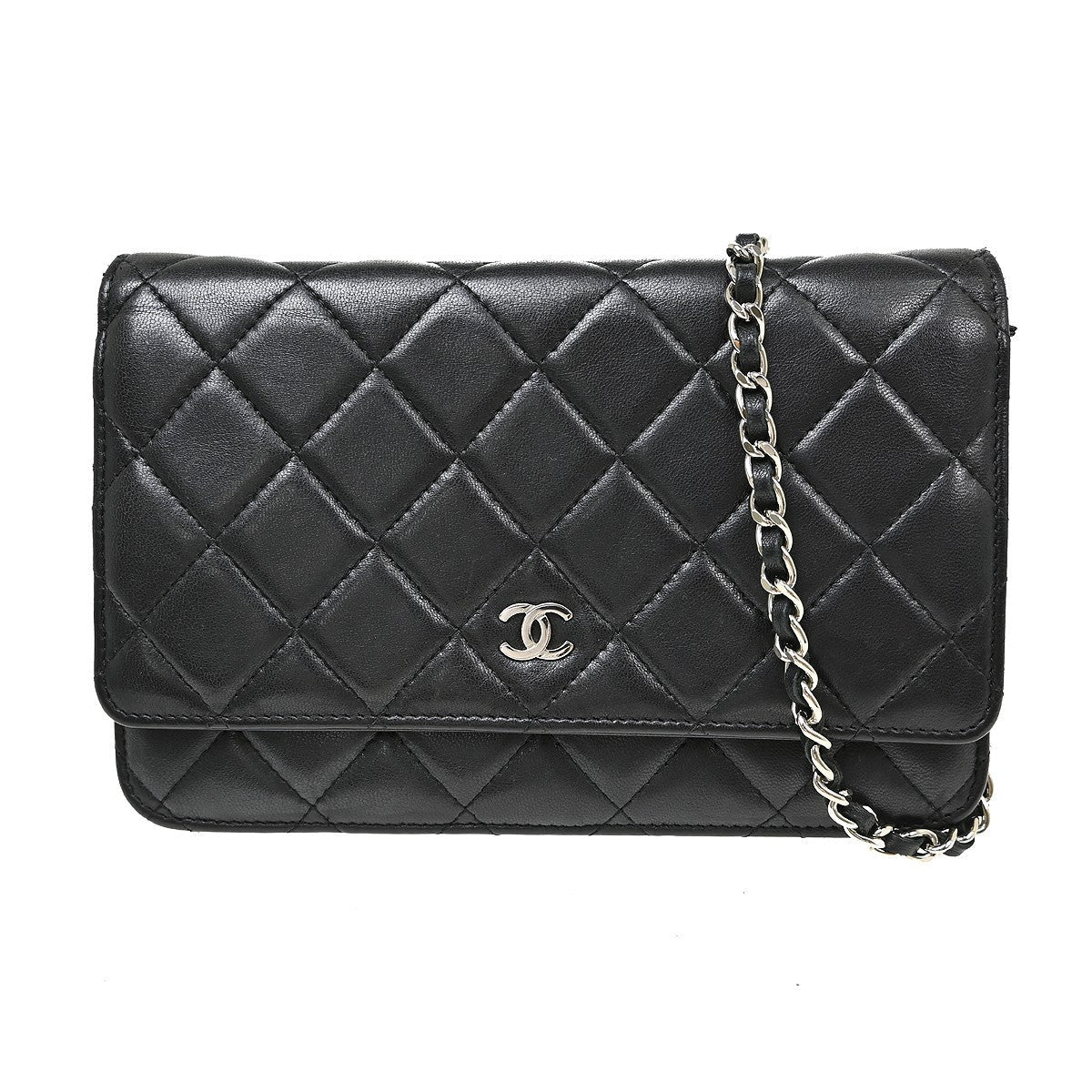 Chanel Classic WOC Vintage Crossbody Bag in Black Lambskin