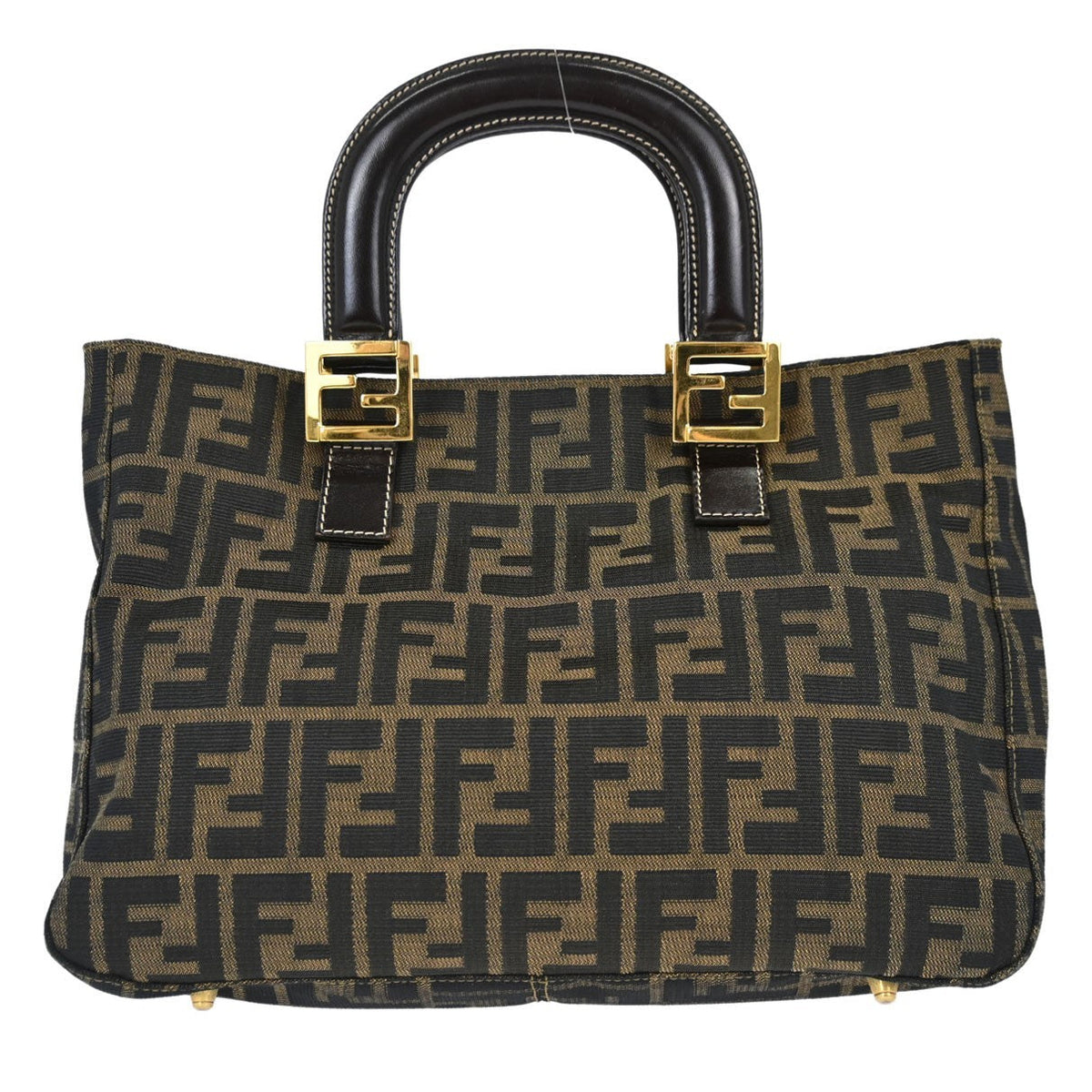 Fendi Zucca Tote Vintage in Brown Zucca Canvas