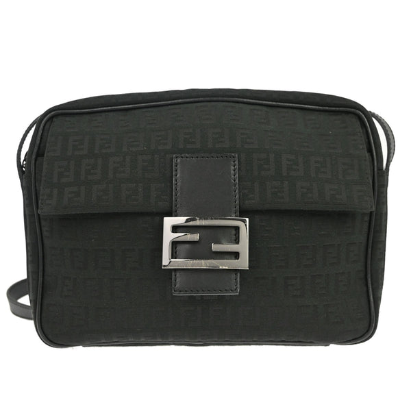 Fendi Zucchino Crossbody Vintage in Black Zucchino Canvas