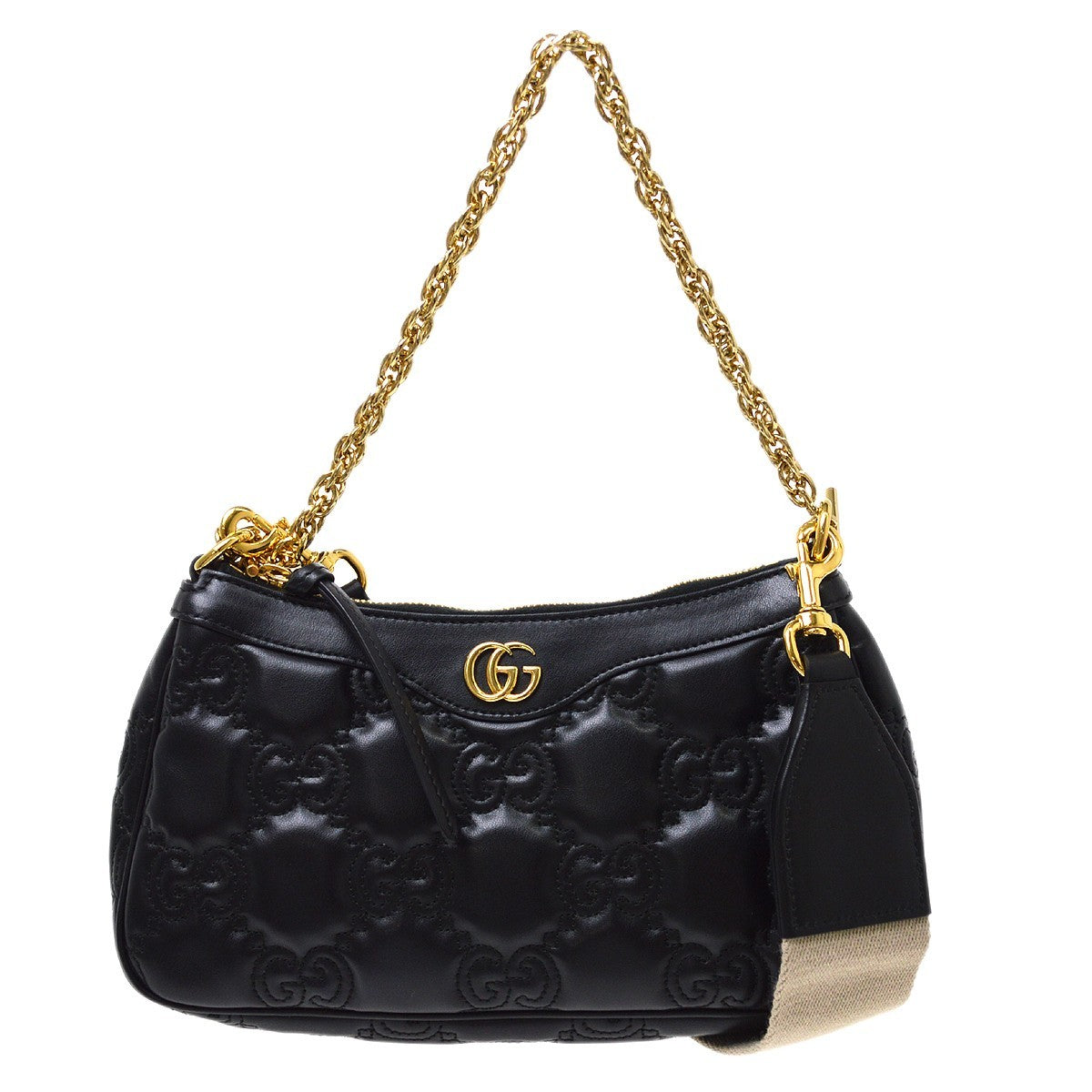 Gucci GG 2way Vintage Handbag in Black Leather