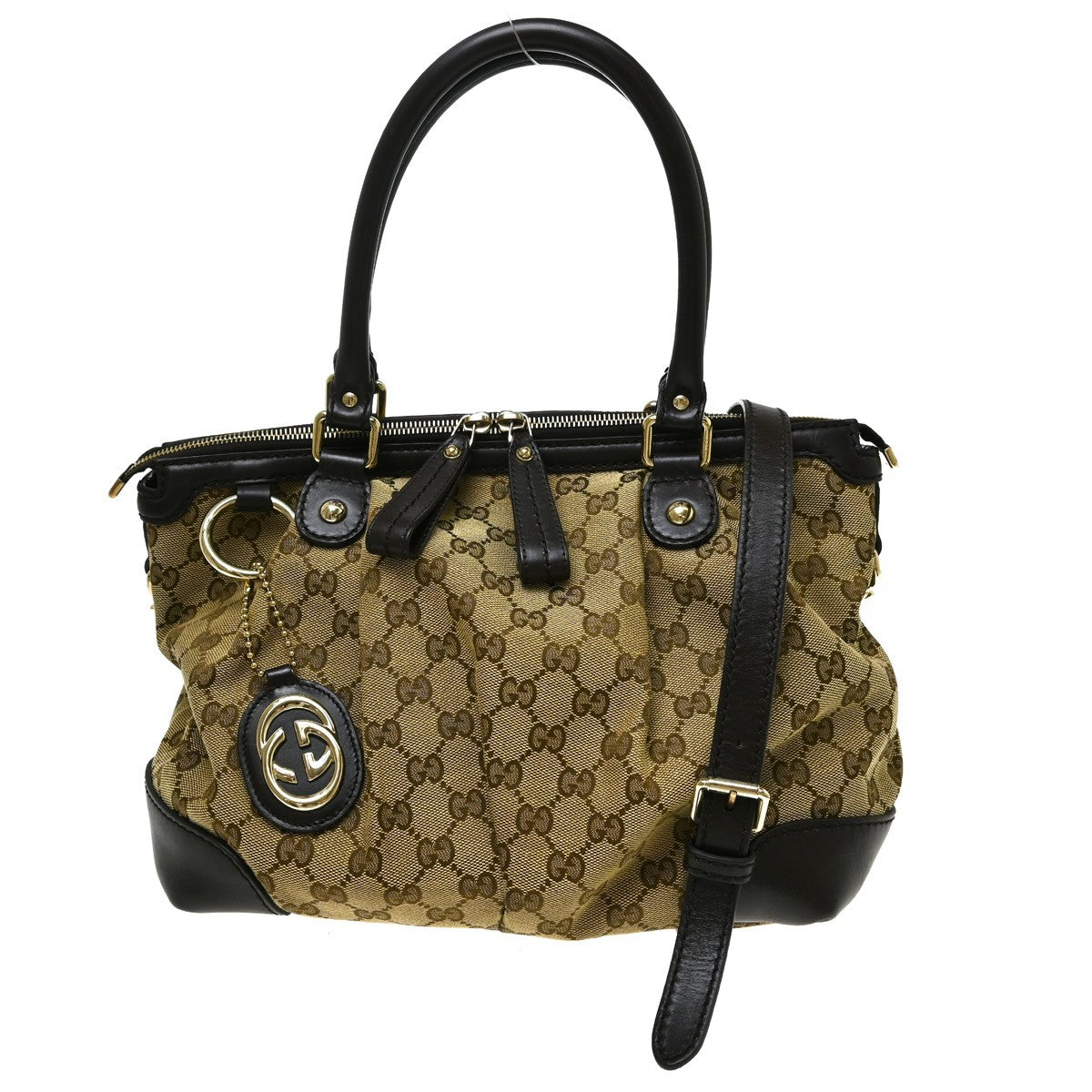 Gucci Sukey 2 in 1 Vintage 2-in-1 Handbag in Beige GG Canvas