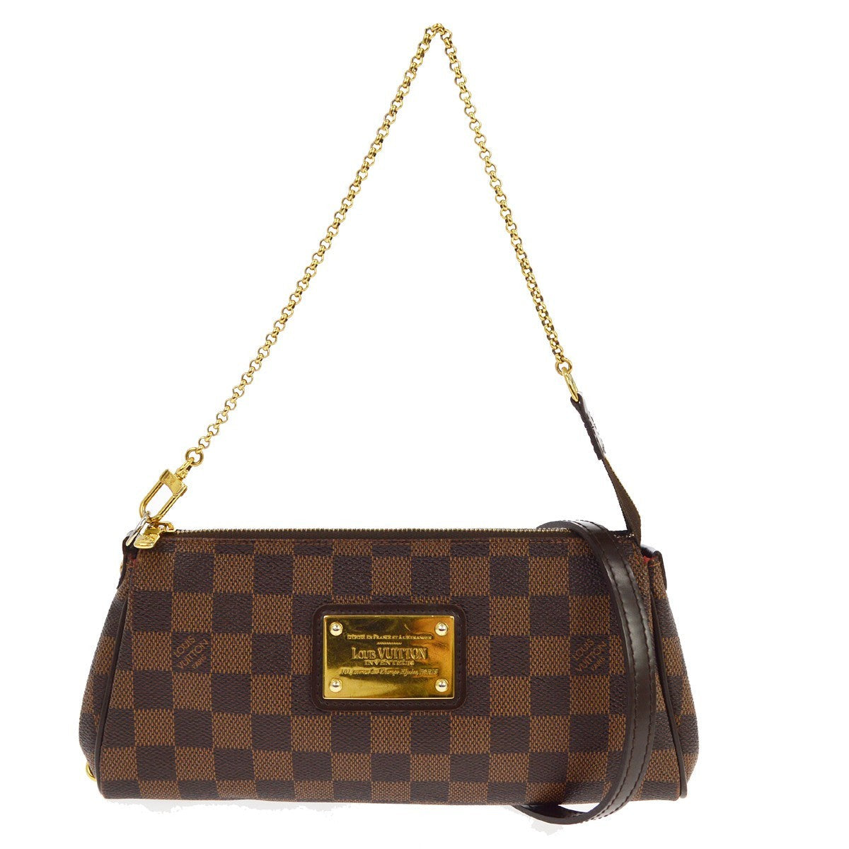 Louis Vuitton Eva Vintage Crossbody Bag in Brown Damier Ebène Canvas