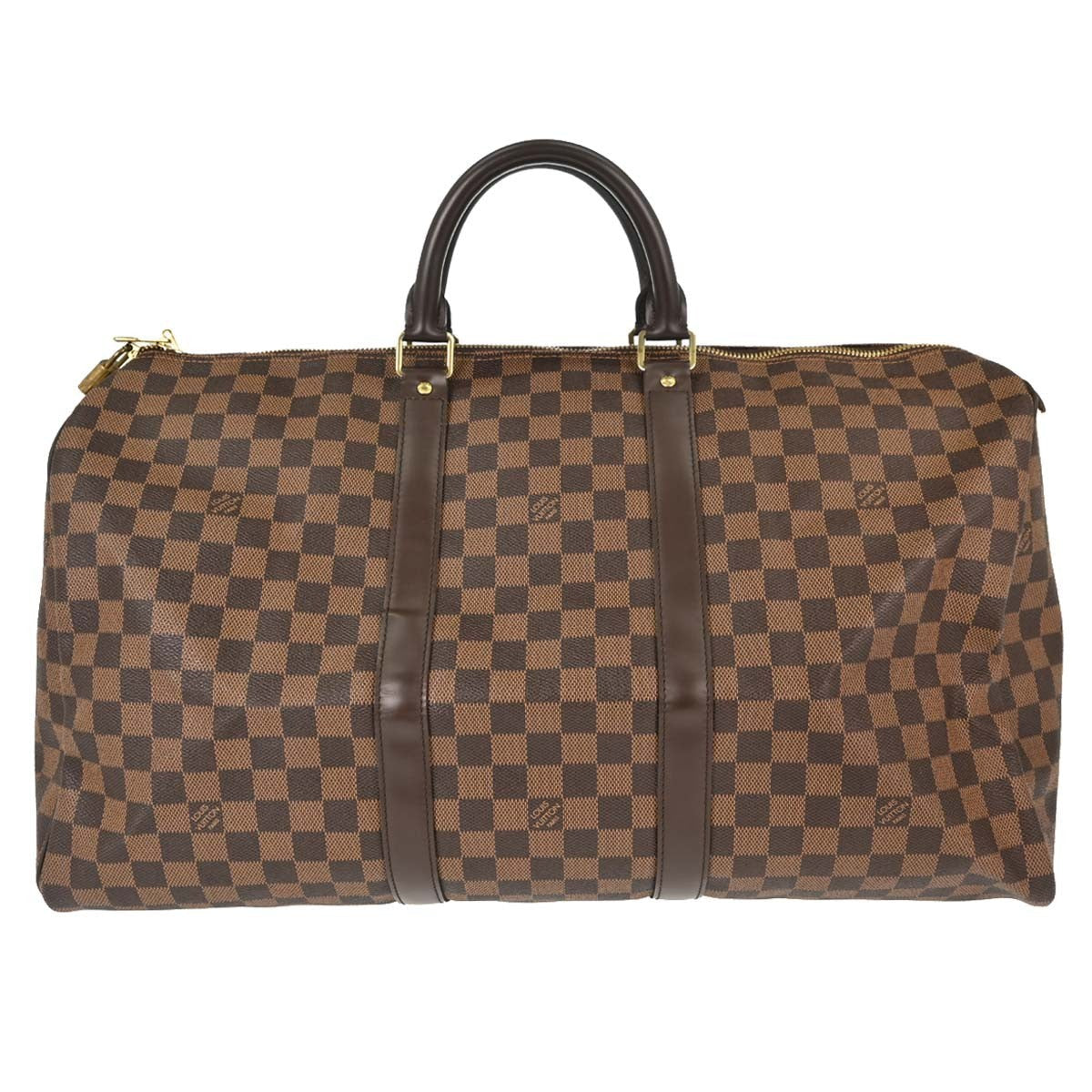 Louis Vuitton Keepall 50 Vintage Travel Bag in Brown Damier Ebène Canvas