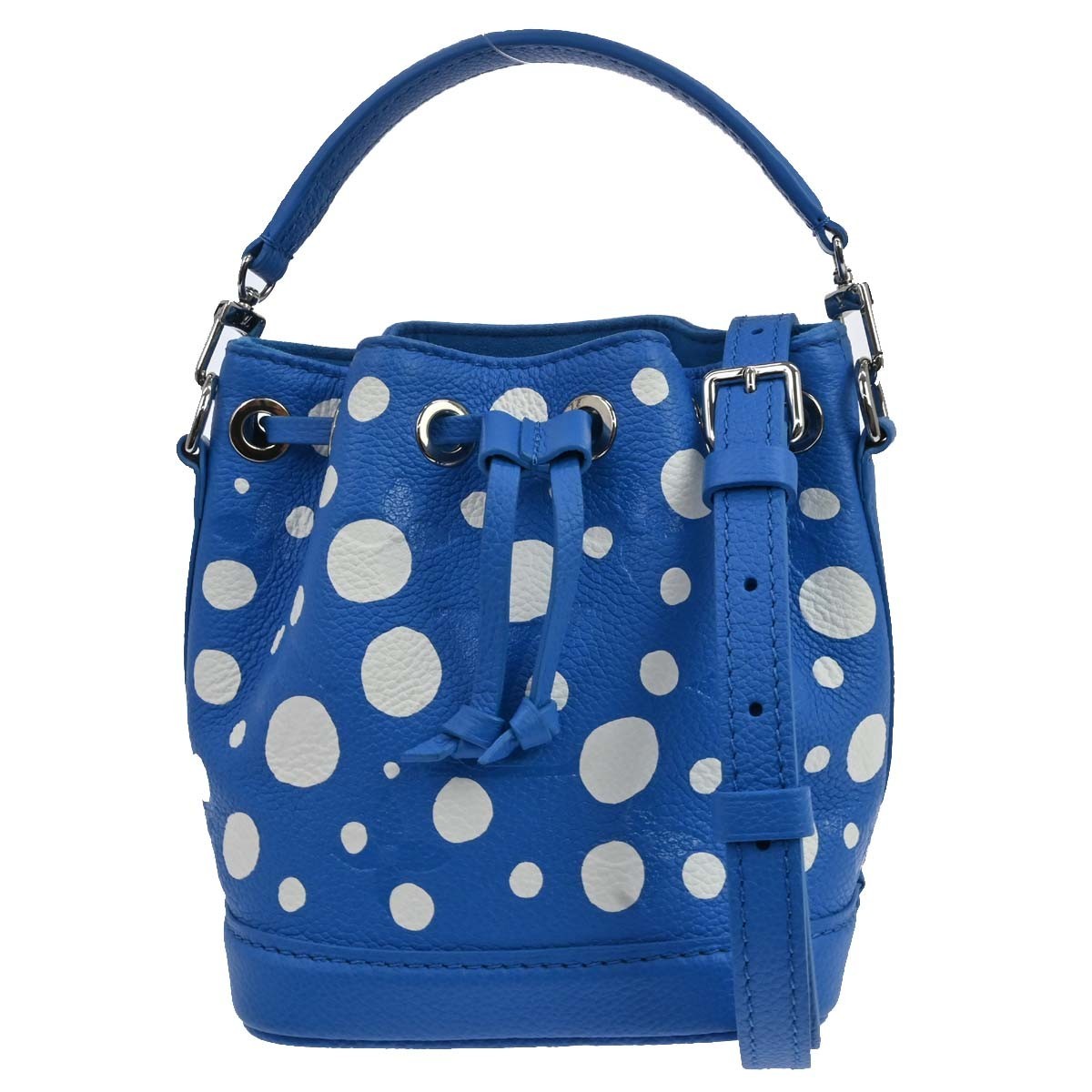 Louis Vuitton Nano Noé x Yayoi Kusama Vintage Bucket Bag in Blue Leather