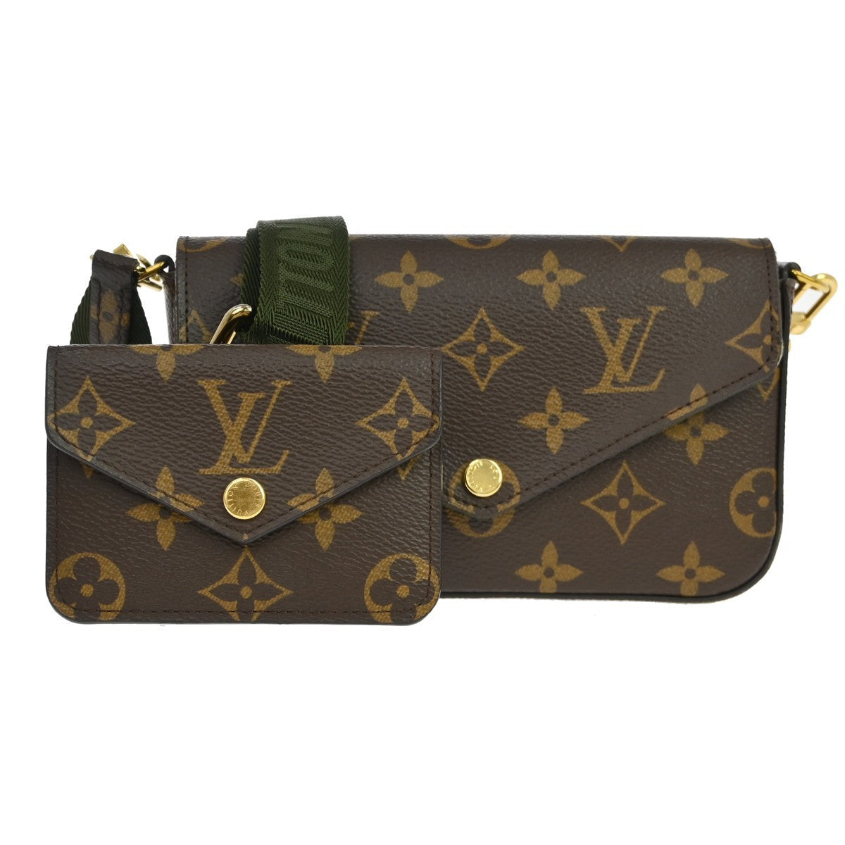 Louis Vuitton Pochette Félicie Vintage Crossbody Pochette in Brown Monogram Canvas