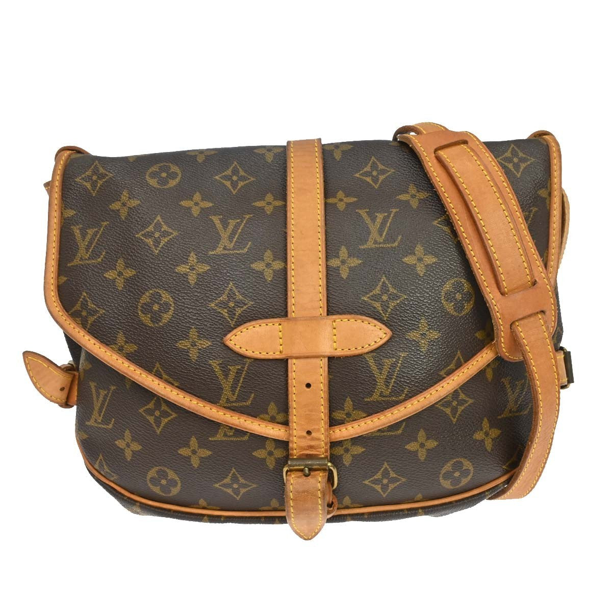 Louis Vuitton Saumur 30 Vintage Crossbody Bag in Brown Monogram Canvas