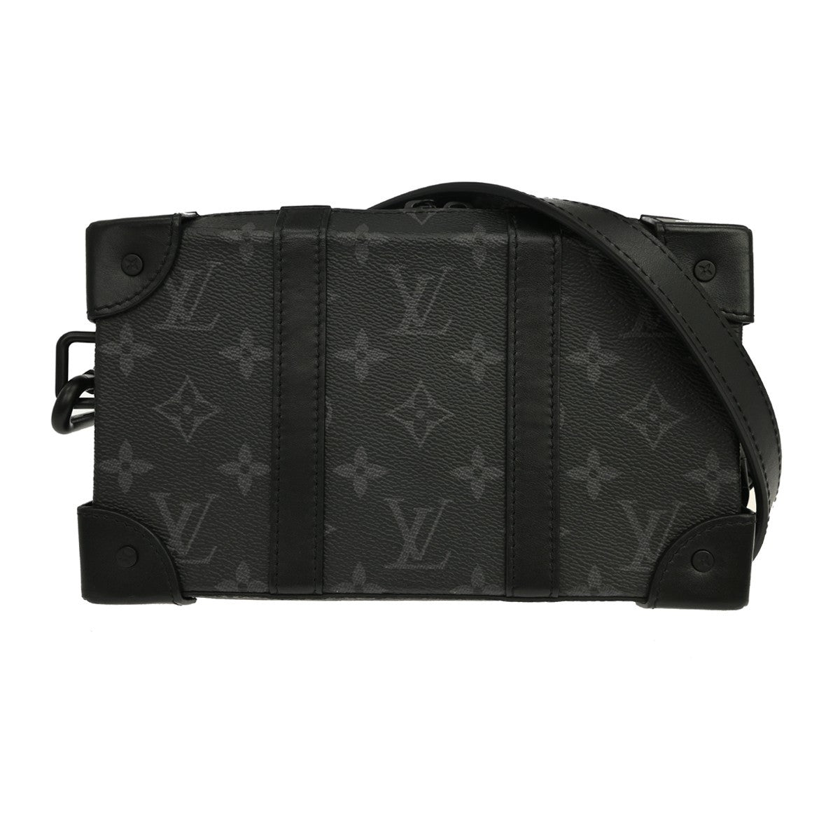 Louis Vuitton Soft Trunk Wallet Vintage Crossbody Bag in Black Taurillon Leather