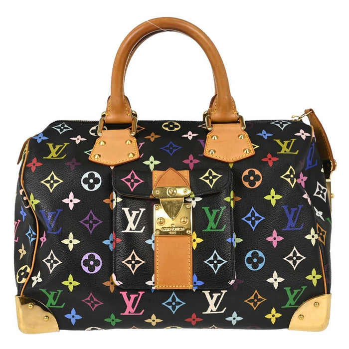 Louis Vuitton Speedy 30 Multicolore Vintage Handbag in Black Monogram Multicolore Canvas