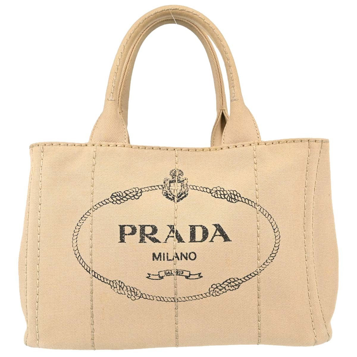 Prada Canapa Tote Vintage in Beige Canvas