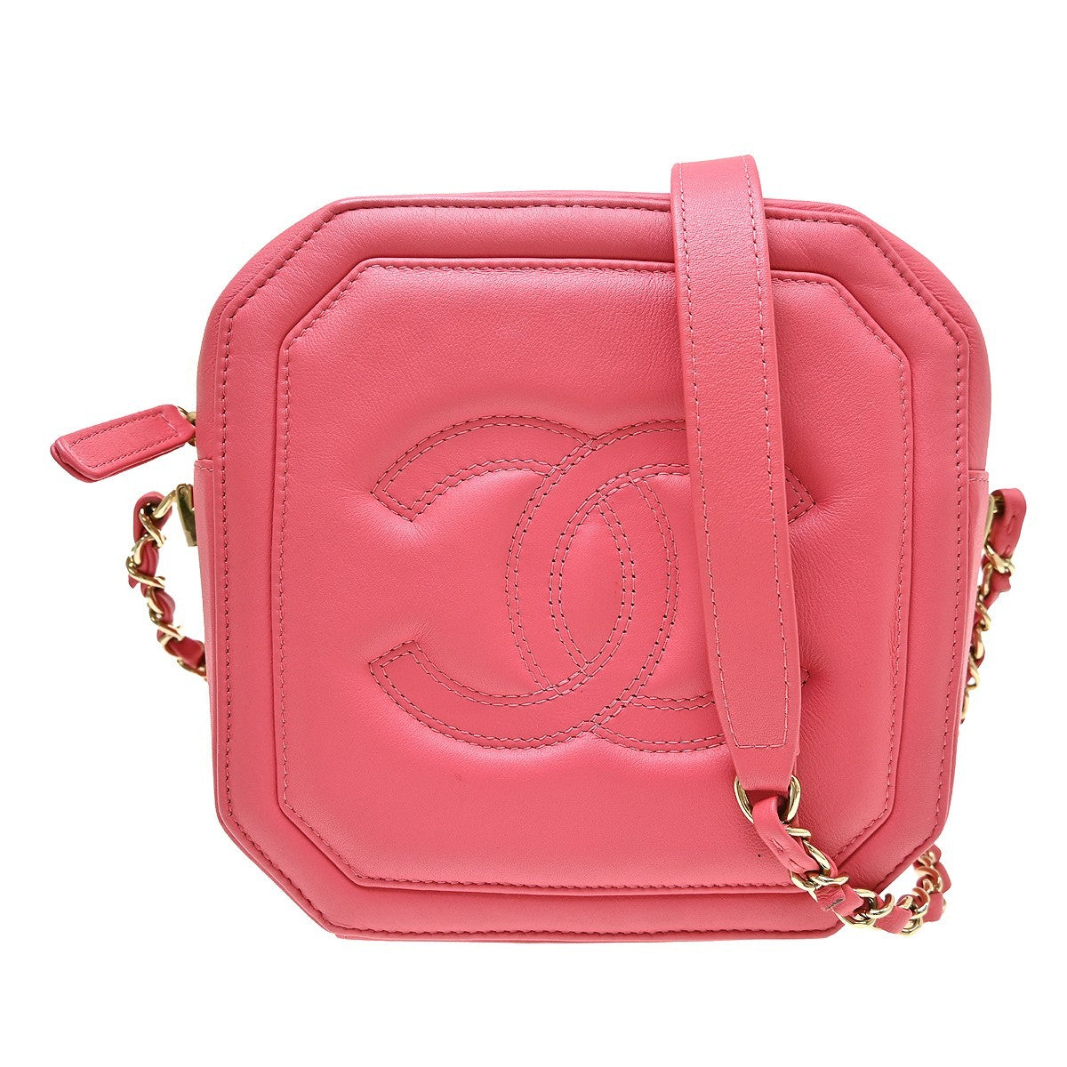Chanel Pink Lambskin Camera Bag Mini