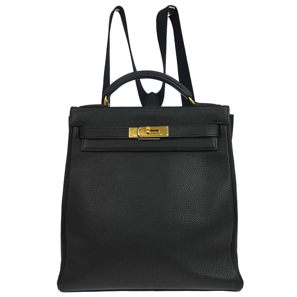 Hermès Black Togo Kelly A Dos GM Backpack