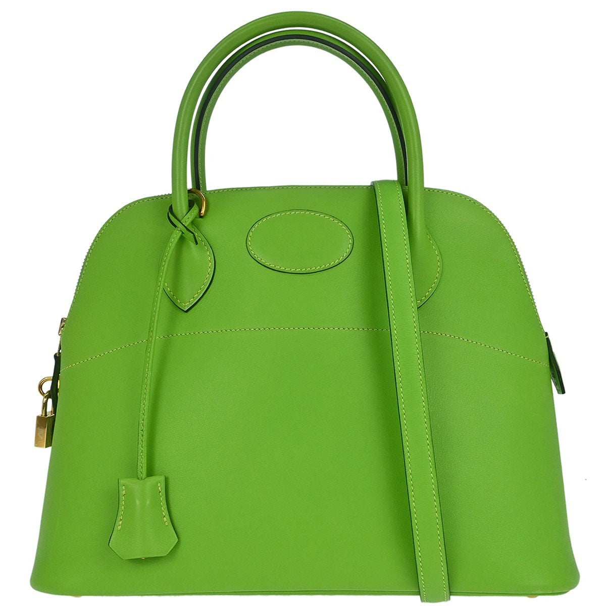 Hermès Apple Green Gulliver Bolide 31 2way Handbag