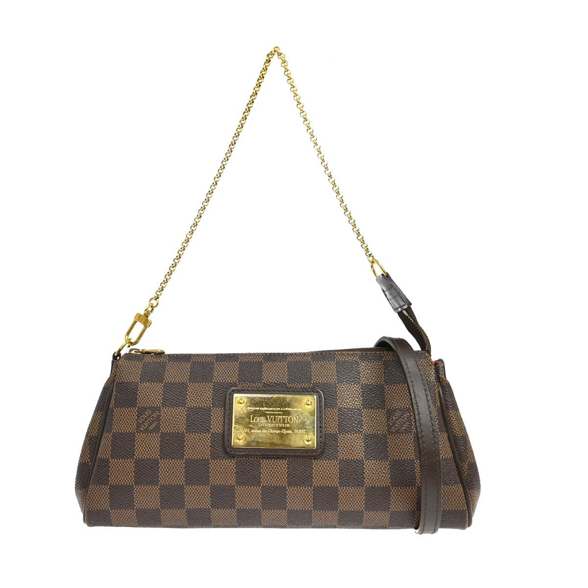 Louis Vuitton Damier Eva 2way Chain Handbag