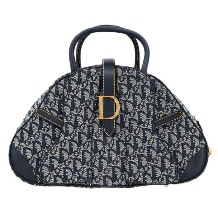Christian Dior Navy Double Saddle Trotter Handbag