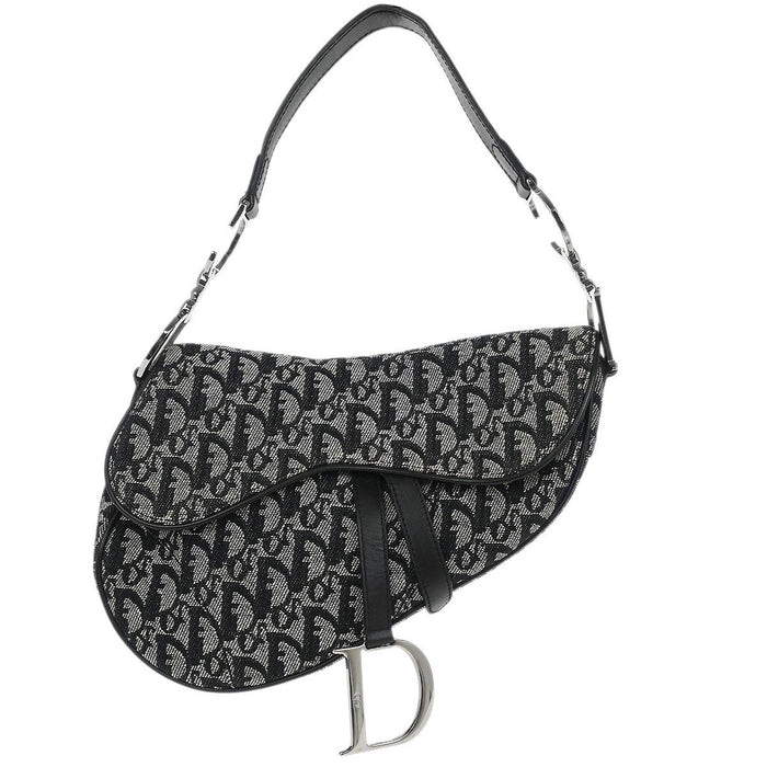Christian Dior Black Trotter Saddle Handbag
