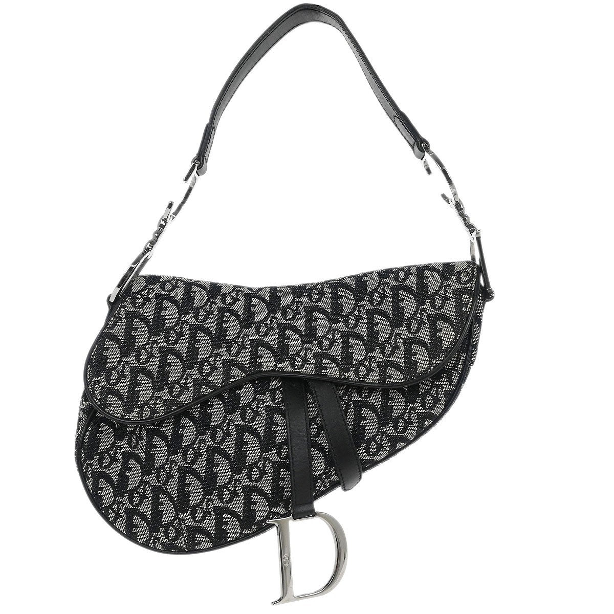 Christian Dior Black Trotter Saddle Handbag
