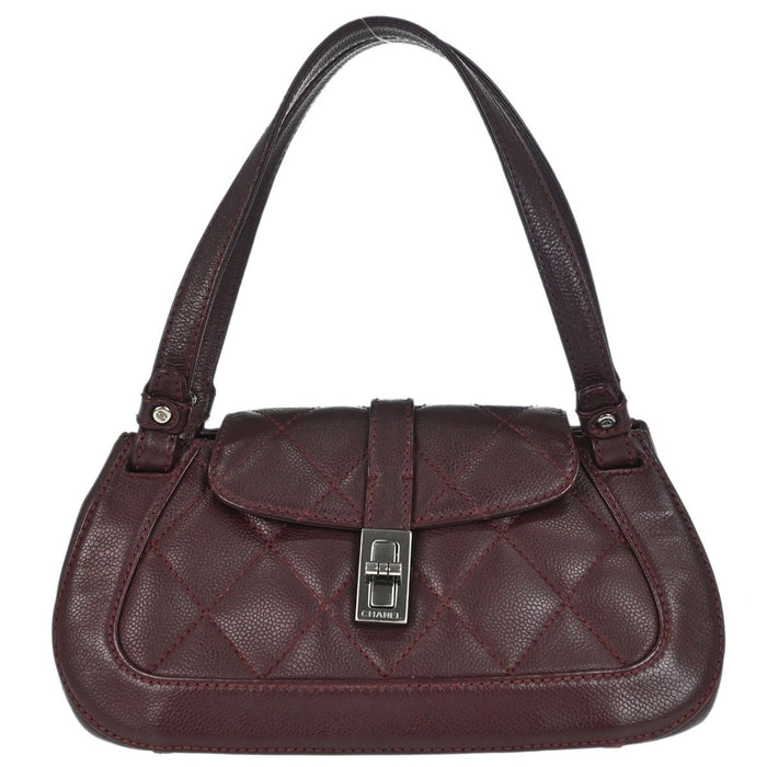 Chanel Bordeaux Calfskin Mademoiselle Lock Handbag