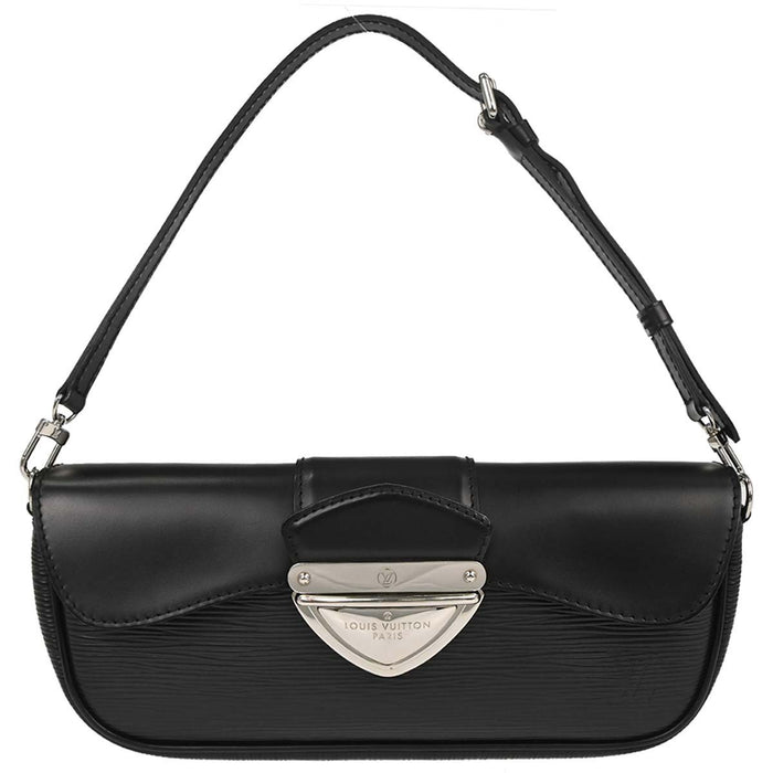 Louis Vuitton Black Epi Pochette Montaigne Handbag