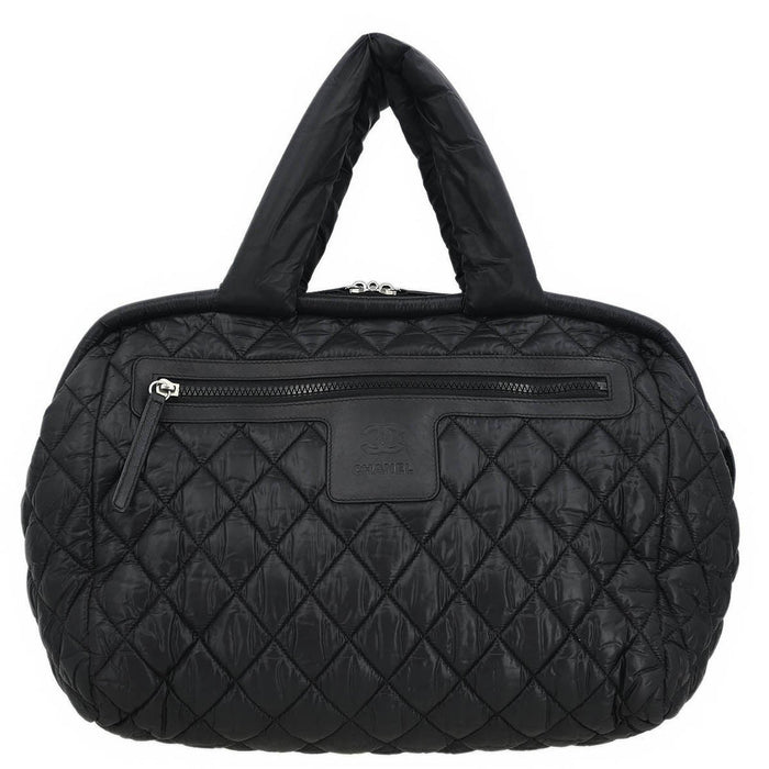 Chanel Black Nylon Coco Cocoon Bowling Bag Handbag