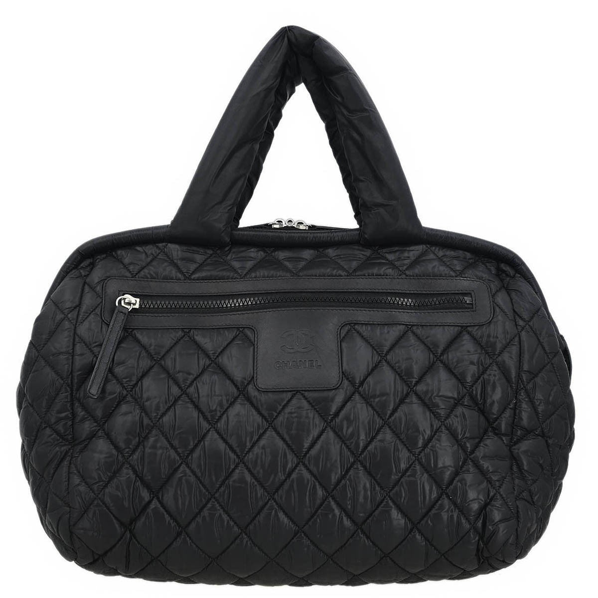 Chanel Black Nylon Coco Cocoon Bowling Bag Handbag