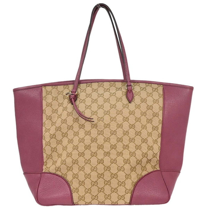 Gucci Beige Canvas Tote Handbag