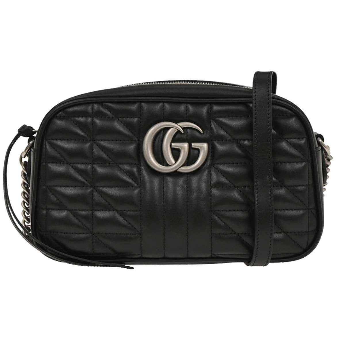 Gucci Black GG Marmont Small Camera Bag