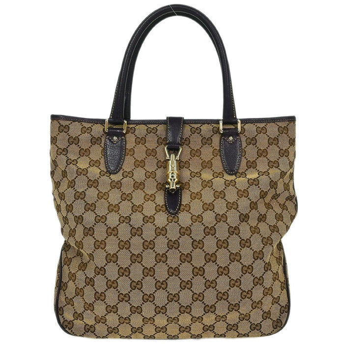 Gucci Brown Beige Jackie Tote Bag