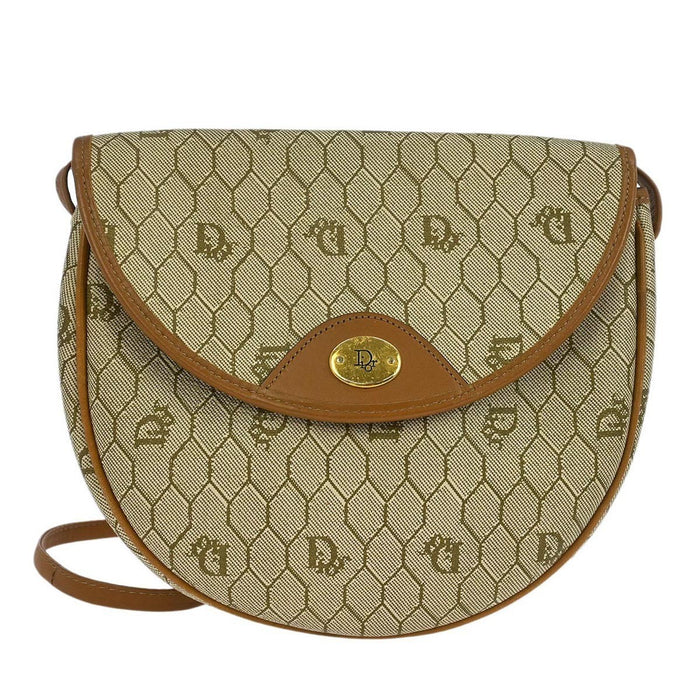 Christian Dior Beige PVC Honeycomb Shoulder Bag