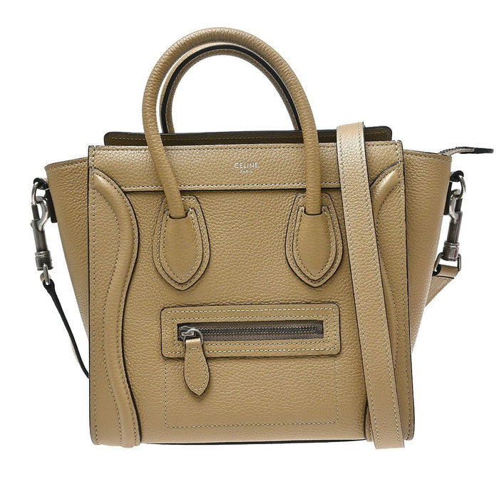 Celine Beige Nano Luggage 2way Tote Bag