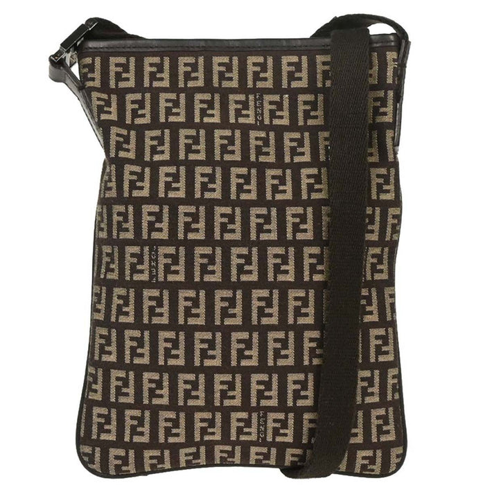 Fendi Brown Zucchino Shoulder Bag