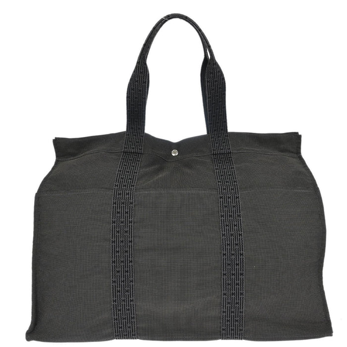 Hermès Gray Canvas Herline Tote TGM Handbag