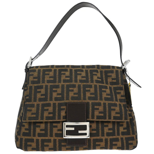 Fendi Brown Canvas Zucca Mamma Baguette - photo 1