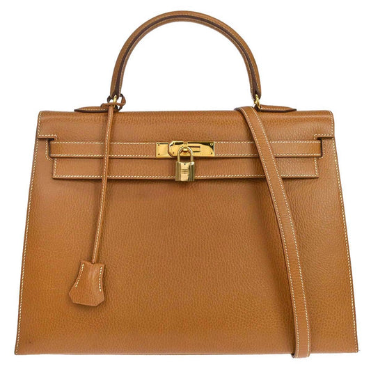 Hermes Natural Sable Ardennes Kelly 35 Sellier 2way - photo 1