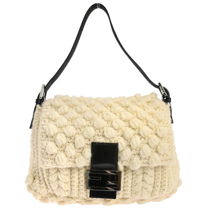 Fendi White Wool Mamma Baguette - photo 1