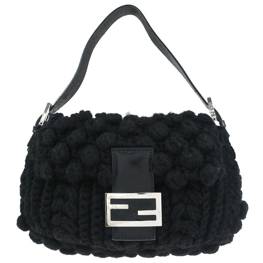 Fendi Black Wool Baguette - photo 1