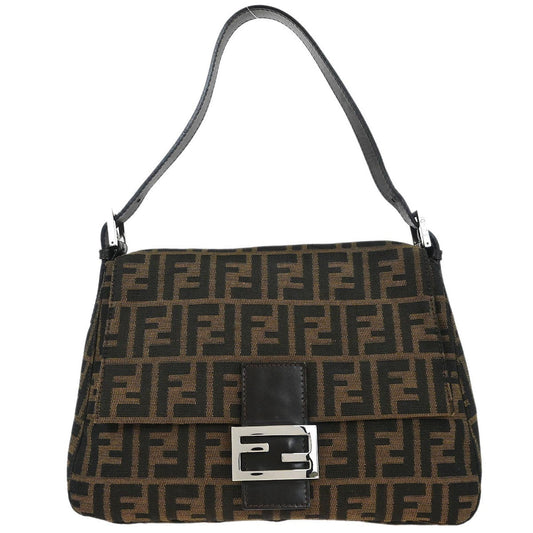 Fendi Brown Canvas Zucca Mamma Baguette - photo 1