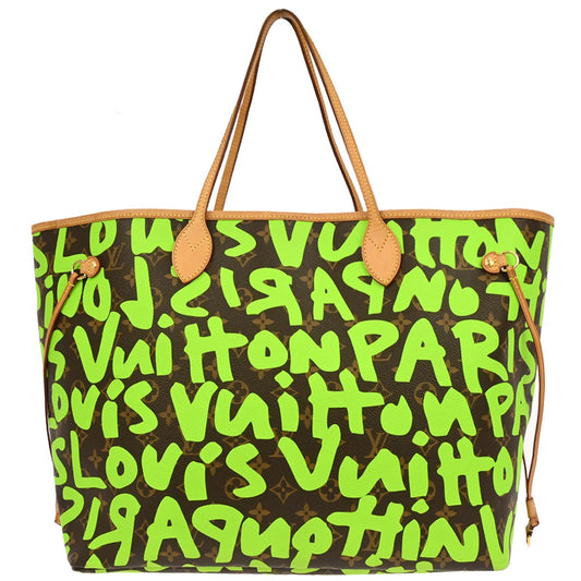 Louis Vuitton Green Monogram Graffiti Neverfull GM Tote - photo 1