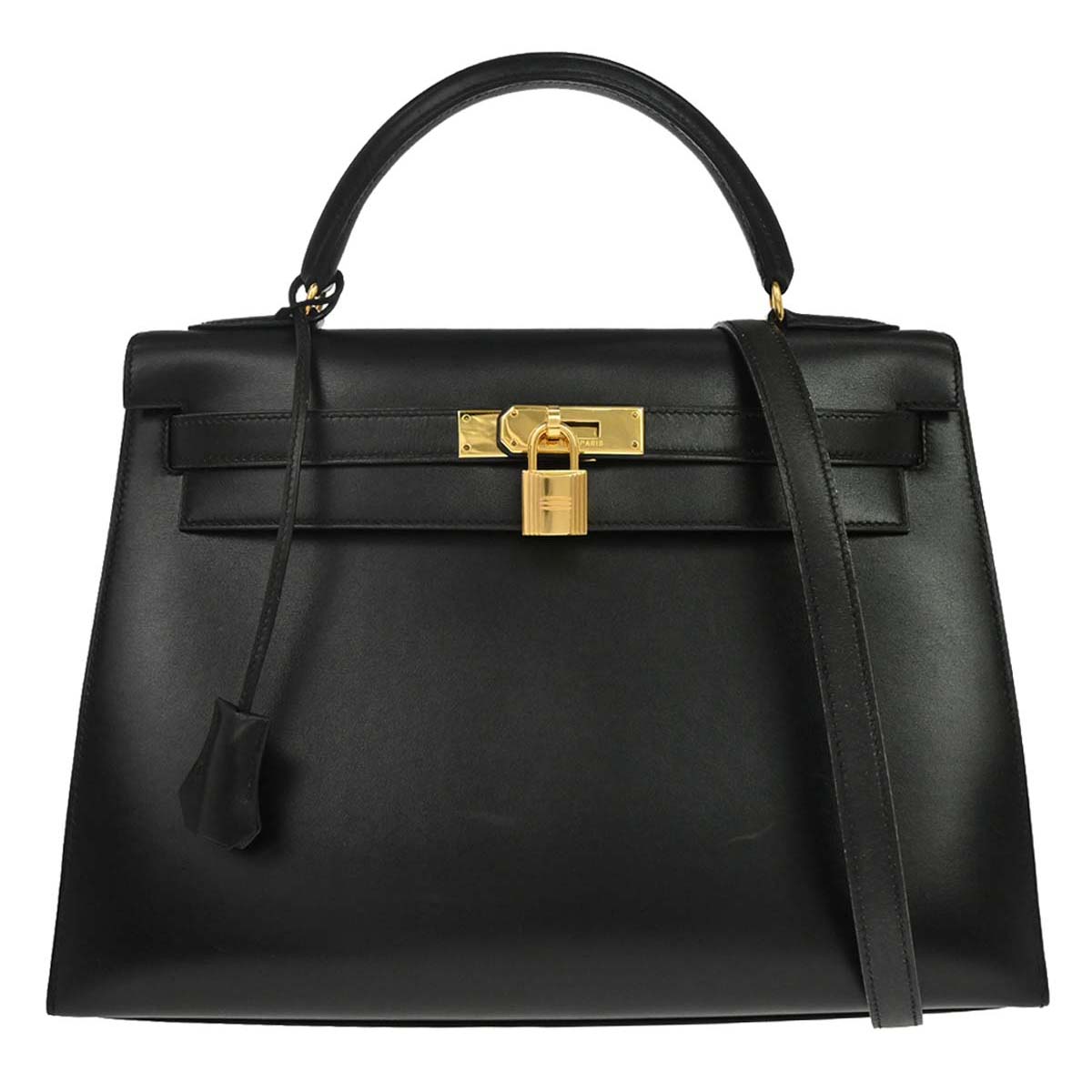 Hermes Black Box Calf Kelly 32 Sellier 2way - photo 1