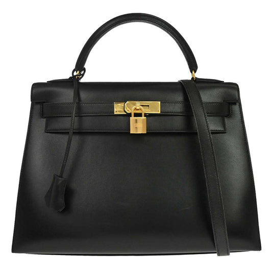 Hermes Black Box Calf Kelly 32 Sellier 2way - photo 1