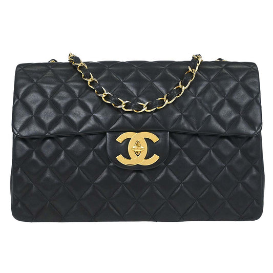 Chanel Black Lambskin Maxi Classic Flap Shoulder - photo 1