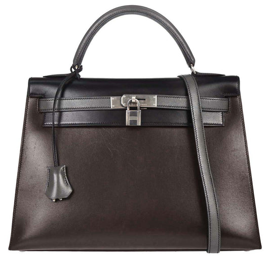 Hermes Tricolor Box Calf Kelly 32 Sellier 2way - photo 1