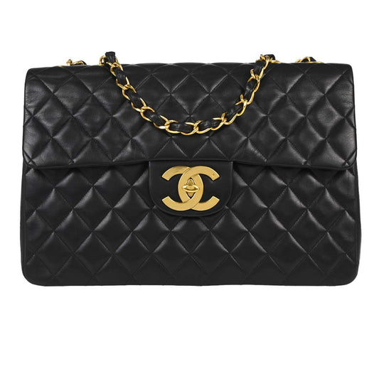 Chanel Black Lambskin Maxi Classic Flap Shoulder - photo 1