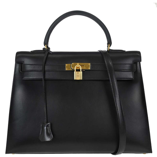 Hermes Black Box Calf Kelly 35 Sellier 2way - photo 1