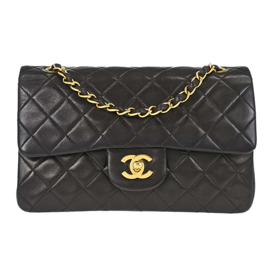 Chanel Black Lambskin Small Classic Double Flap Shoulder - photo 1