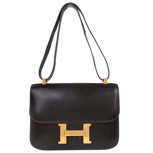 Hermes Chocolat Box Calf Constance 23 Shoulder - photo 1
