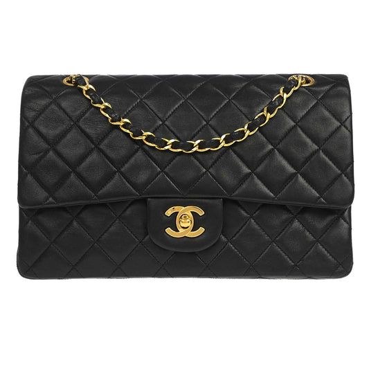 Chanel Black Lambskin Medium Classic Double Flap Shoulder - photo 1
