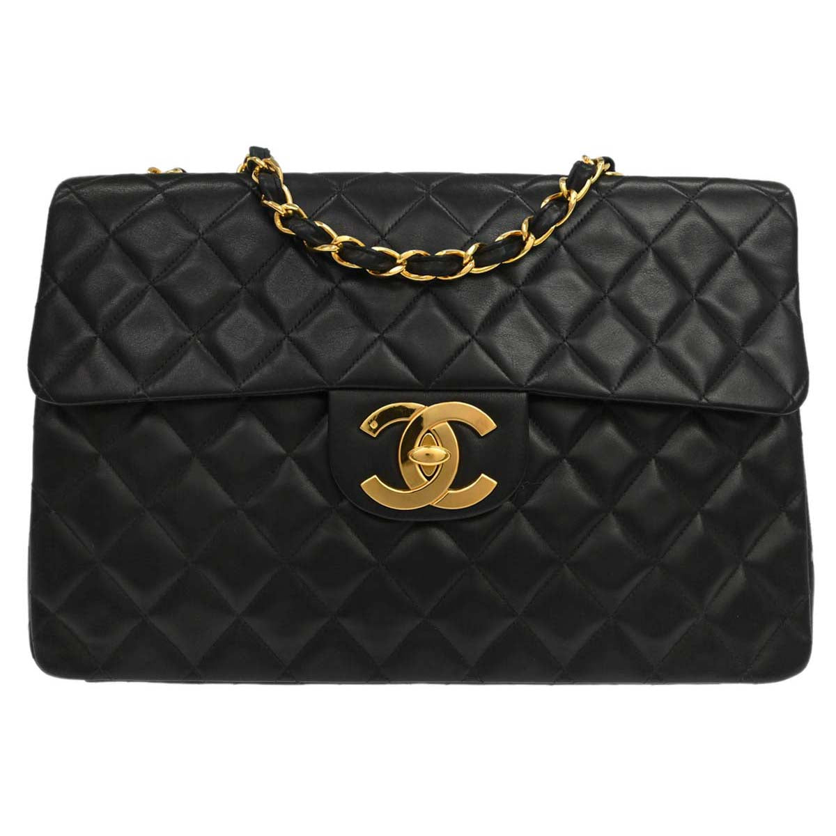Chanel Black Lambskin Maxi Classic Flap Shoulder - photo 1