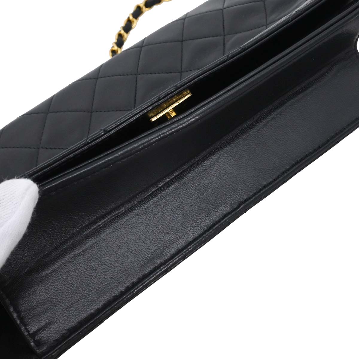 Chanel Black Lambskin Pushlock Small Full Flap Shoulder - photo 7