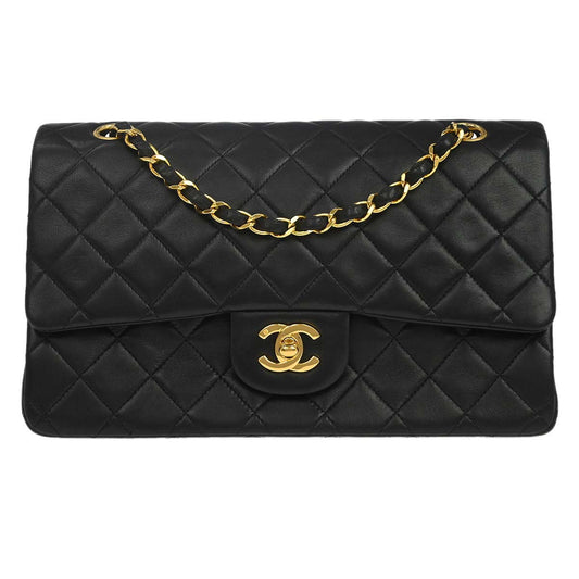 Chanel Black Lambskin Medium Classic Double Flap Shoulder - photo 1