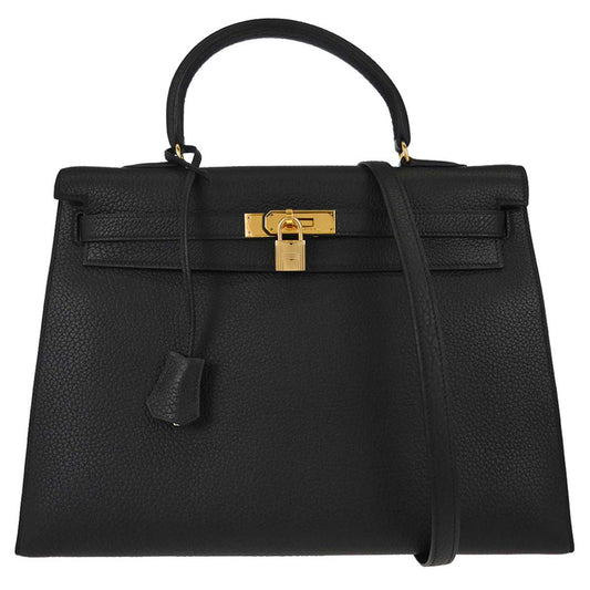 Hermes Black Ardennes Kelly 35 Sellier 2way - photo 1